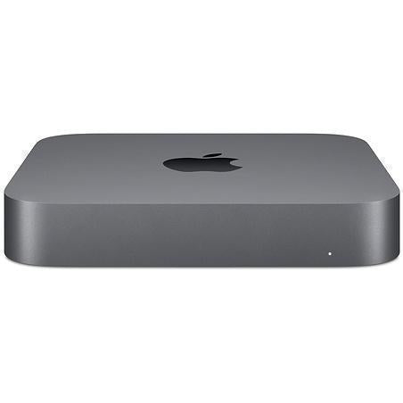 A silver-colored Apple Mac Mini (2018) Core i3 3.6 GHz with 8GB RAM and 256GB SSD storage, featuring the distinctive Apple logo on top, is displayed against a white background. This brand-new device is offered by Saisales.