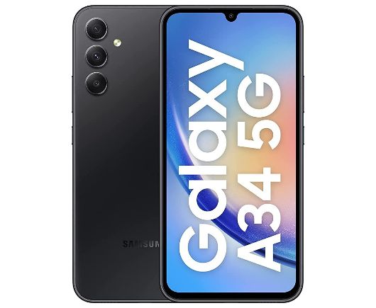 The Saisales Samsung Galaxy A34 128GB is shown on a white background.