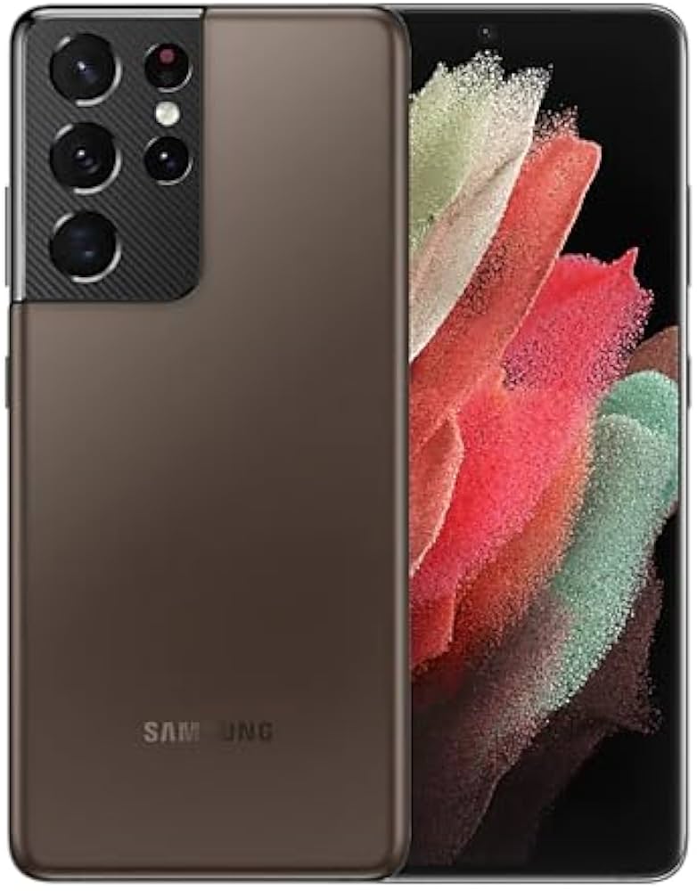 The Samsung Galaxy S21 Ultra 5G 128GB by Saisales, boasting a sophisticated quad-camera system on the back and a vibrant Dynamic AMOLED 2X Display on the front, seamlessly combines innovative technology with sleek design.