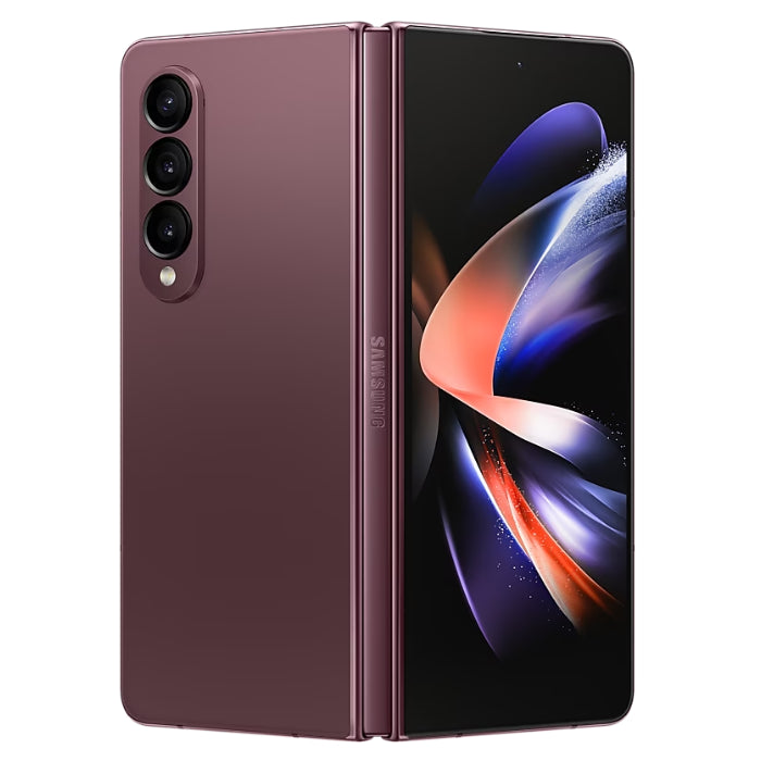 Experience the burgundy Saisales Samsung Galaxy Z Fold 4 5G, a stunning smartphone that sets new standards in mobile technology.
