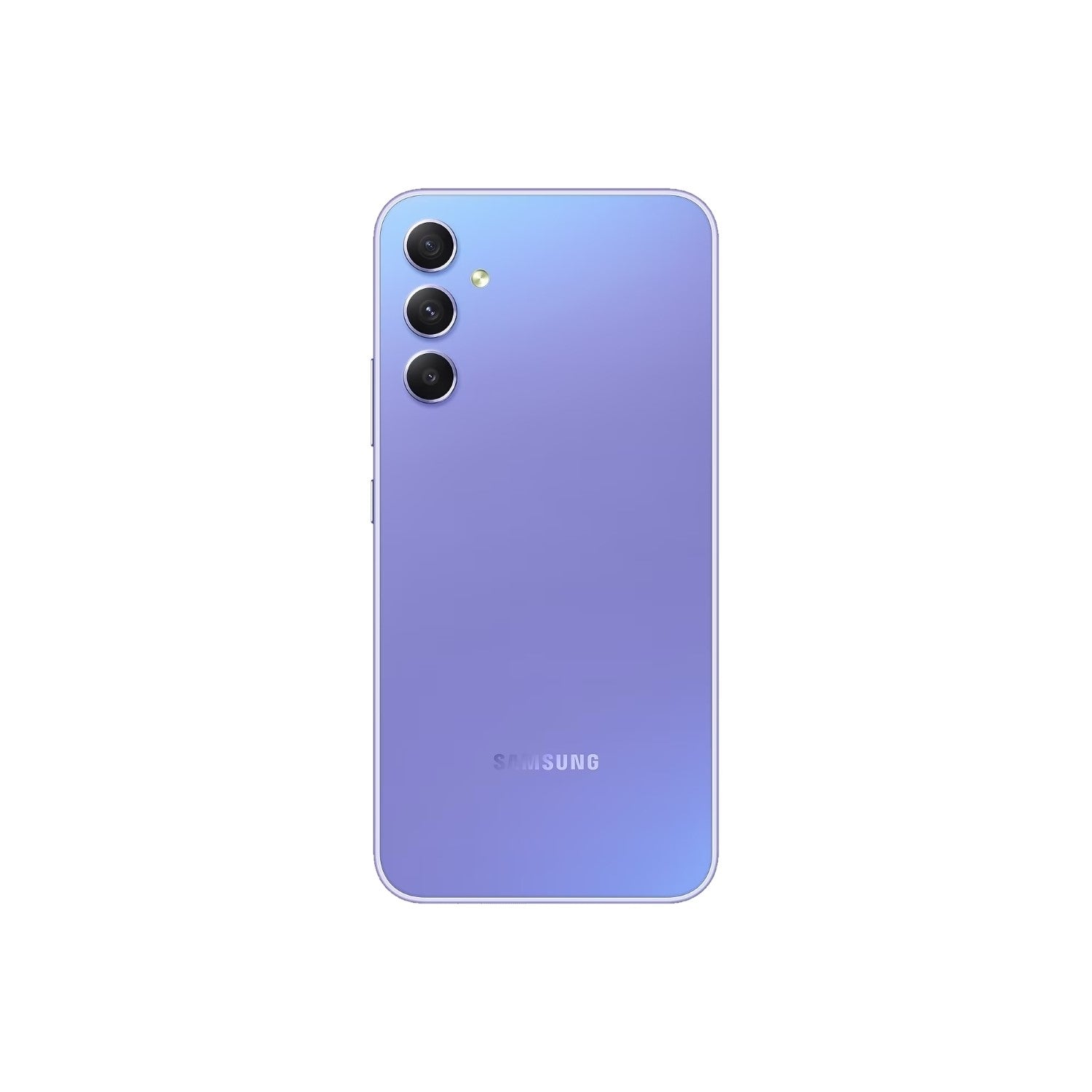A purple Saisales Samsung Galaxy A34 128GB phone on a white background.